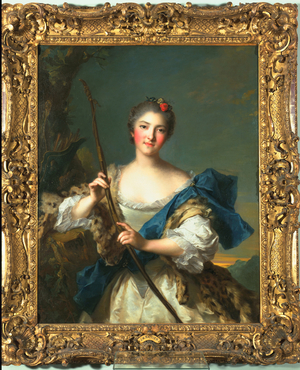 Mademoiselle de Migieu as Diana, 1742 (oil on canvas)