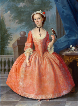 Girl in pink, c.1740s (oil on canvas)