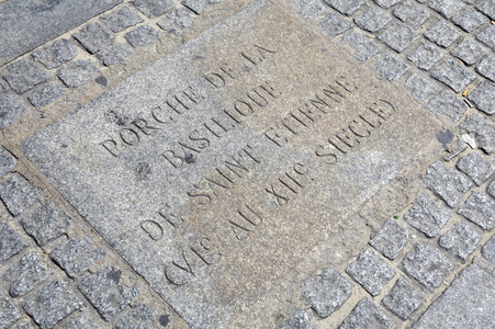 Old location of the porch of Saint Stephen's Basilica/Parvis de Notre Dame/Quai de la Seine/Paris/Ile de France/UNESCO class site