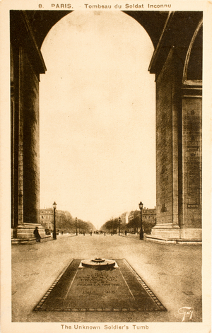 Postcard/Tomb of the unknown soldier/Arc de Triomphe de l'Etoile/Paris/Seine/Ile de France/France