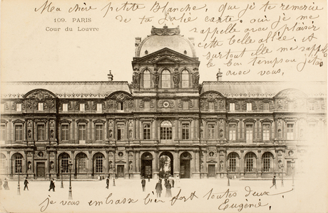 Postcard/Cour du Louvre/Paris/Seine/Ile de France/France