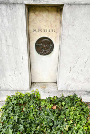 Saint Vincent Cemetery/Tomb of Paul Sedir (Yvon Le Loup) (1871-1926)/Member of the Kabbaltic Order of the Rose-Croix/Rue Lucien Gaulard/Paris XVIII/Ile de France/France