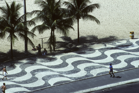 Copacabana Beach/Sidewalk designed by Roberto Burle Marx/Rio de Janiero/Brazil