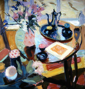 Teatime (oil on canvas)