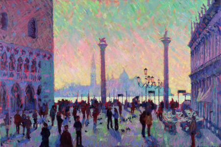 St. Mark's Square Looking Towards San Giorgio (oil on canvas)