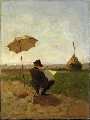 The painter P.J.C. Gabriel (1828-1903) (oil on canvas)