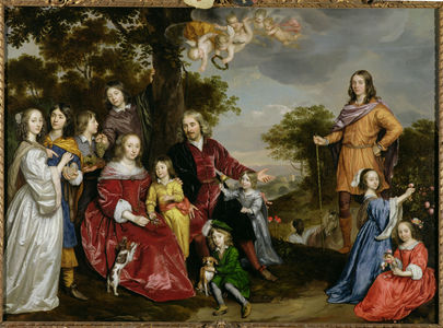 Portrait of W. van der Kerckhoven and his family, 1652