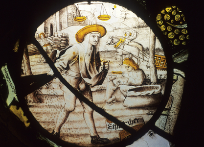 Labour of the month, September (stained glass)
