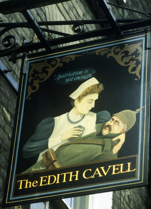 Edith Cavell Pub Inn sign (photo)