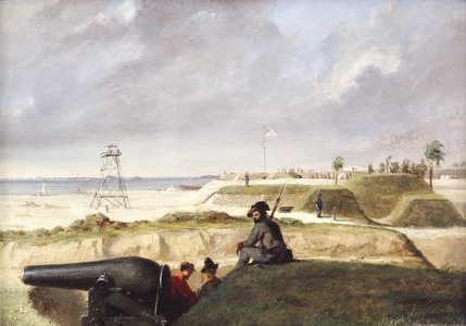 Battery Rutledge, December 3rd, 1864 (oil on board)