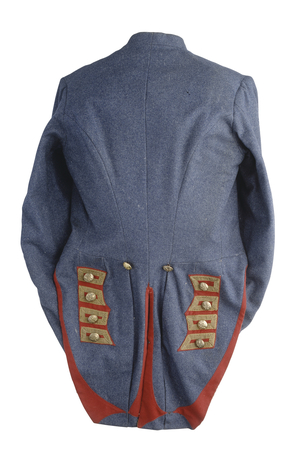 Rear view of a shell jacket (wool)