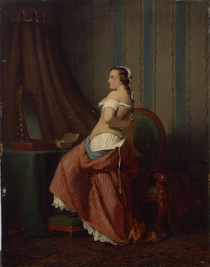 The Appeal of a Slender Waist, 1859 (oil on canvas)