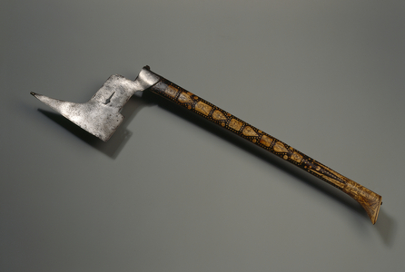 A miner's bergbarte, Saxony 1681 (iron, wood and horn)
