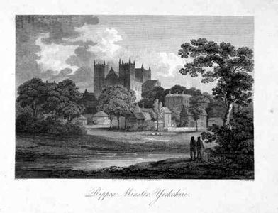 Ripon Minster, engraved by J. C. Smith, 19th century (engraving)