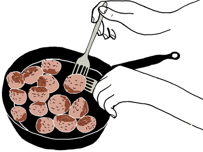 Meatballs, 2009 (mixed media)