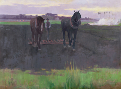 Harrowing (An Impression of East Anglia), 1887 (oil on canvas)