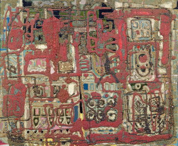 Bagdad, 1963 (oil & mixed media on board)