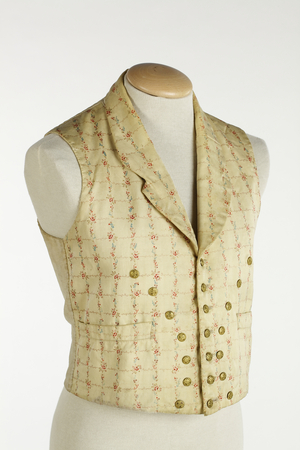 Waistcoat with floral pattern, 1855 (wool)