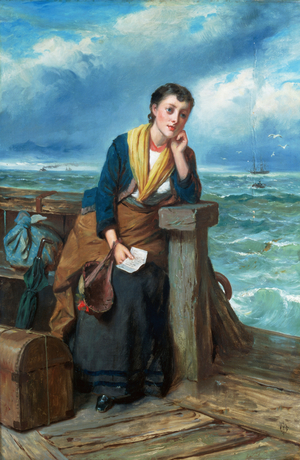 The Emigrant, c.1860 (oil on canvas)