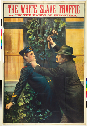 Poster for 'The White Slave Traffic or, In the Hands of Imposters' (colour litho)