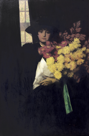 Chrysanthemums, c.1900 (oil on canvas)