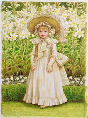 Child in a White Dress, c.1880 (w/c on paper)
