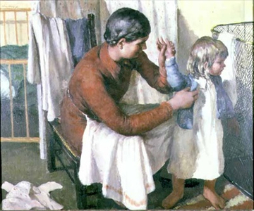 Going to Bed, 1946 (oil on canvas)
