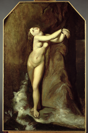 Ingres' 'Roger Deliverant Angelique', 1857 (oil on canvas)