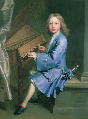 Garton Orme seated at the Spinet, c.1707 (oil on canvas)
