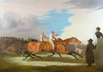 Match between Colonel Henry Mellish's 'Eagle' and Sir Charles Bunbury's 'Eleanor', Newmarket, 31st October 1804 (oil on canvas)