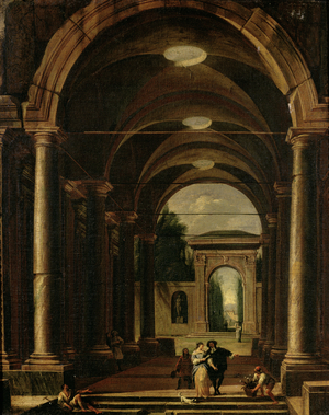 Architectural Capriccio (oil on canvas)