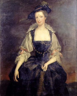 Portrait of Margaret, Countess of Orford in a Rubenesque Costume (oil on canvas)