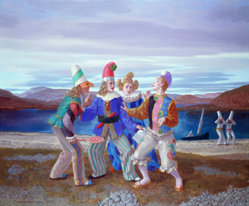 Quartet, 1987 (oil on board)