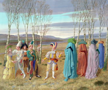 Conflicting Views, 1990 (oil on board)