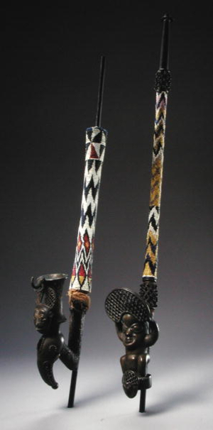 Bamun Pipes, Cameroon (wood & beads)