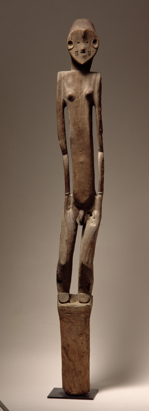 Bongo grave figure, Sudanese, late 19th or early 20th century (wood & metal)