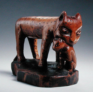 Leopard and Cub (wood)