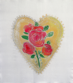Mexican Heart, 2006 (dyes on silk)