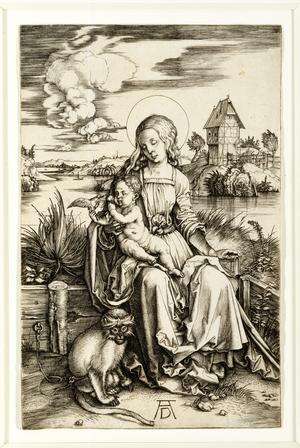 Virgin and Child with Monkey, 1498 (engraving)