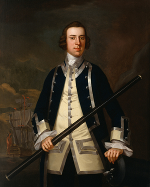 Portrait of a Naval Officer, traditionally known as Augustus Keppel (1725-86) c.1749 (oil on canvas)