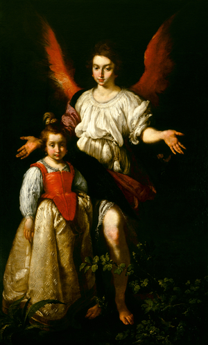 The Guardian Angel, c.1630 (oil on canvas)
