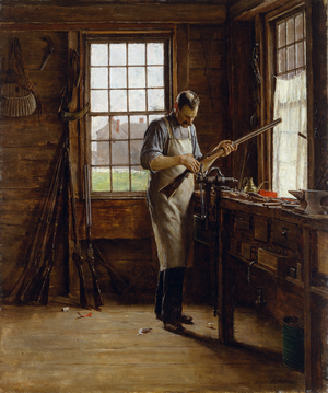 The Gunsmith Shop, c.1890-95 (oil on canvas)