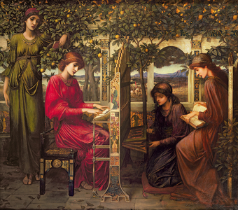 St Cecilia (oil on panel)