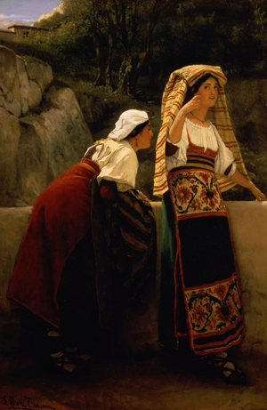 Italian Women from Abruzzo (oil on canvas)