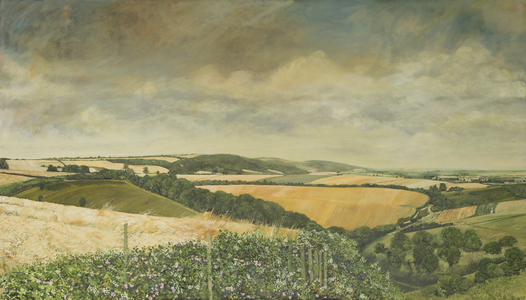 Hilltop Farm, North Stoke, 1995 (oil on canvas)