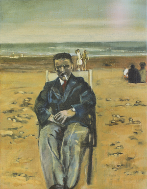 Albert on Rhyl Beach, 2008 (oil on canvas)