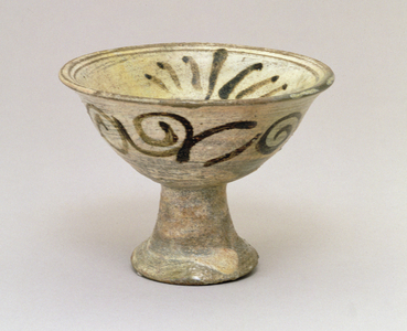 Iron-glazed buncheong footed cup, early Joseon dynasty, 15th-16th century (ceramic)