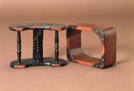 Wooden pillow and inlaid wooden pillow, Joseon dynasty (wood)