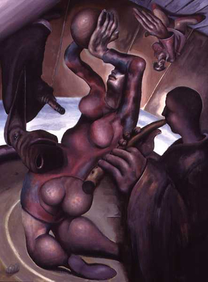 Wall of Death, 1999 (mixed media on panel)