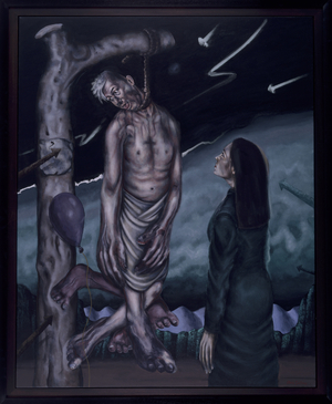 Judas Iscariot & The Magdalene, 2004 (mixed media on canvas)